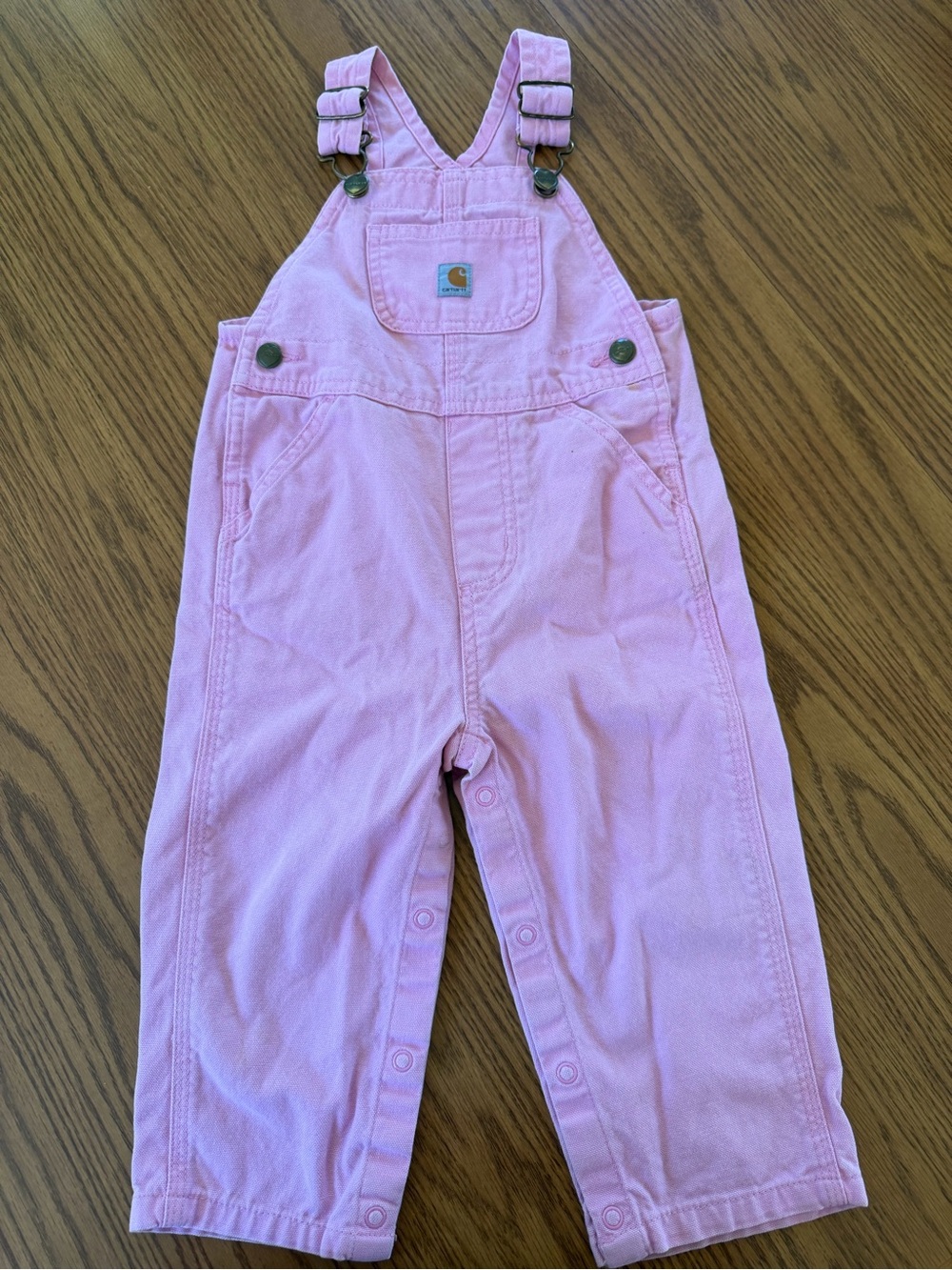Carhartt Pink Cotton Kids Overalls with Adjustable Straps
